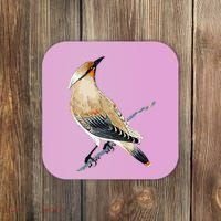 Cedar Waxwing Bird Ornithology Beautiful Songbird Coaster thumb 0