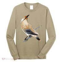 Cedar Waxwing Bird Ornithology Beautiful Songbird Long Sleeve Shirt thumb 0