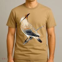Cedar Waxwing Bird Ornithology Beautiful Songbird T-Shirt thumb 3
