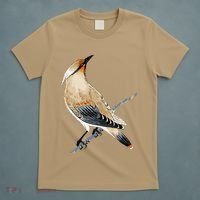 Cedar Waxwing Bird Ornithology Beautiful Songbird T-Shirt thumb 5