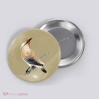 Cedar Waxwing Bird Ornithology Beautiful Songbird Button thumb 0