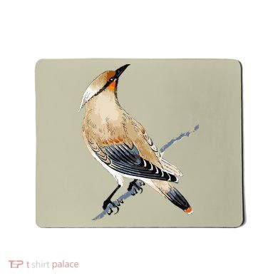 Cedar Waxwing Bird Ornithology Beautiful Songbird Mousepad