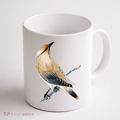 Cedar Waxwing Bird Ornithology Beautiful Songbird Coffee Mug back
