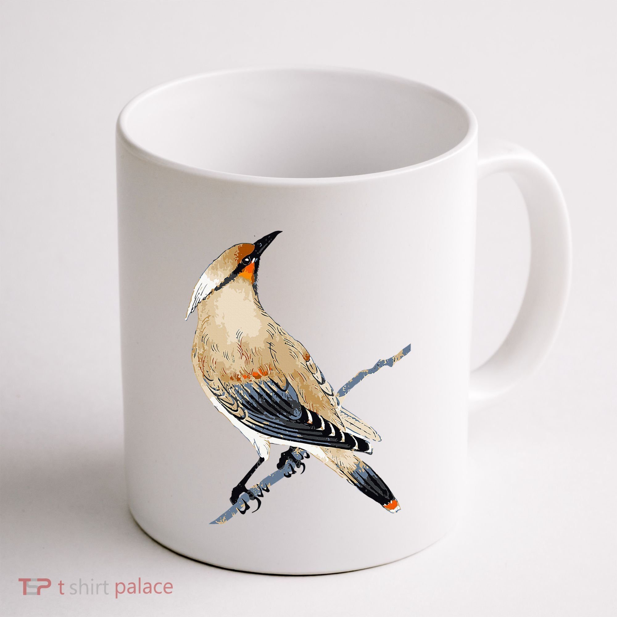 Cedar Waxwing Bird Ornithology Beautiful Songbird Coffee Mug