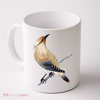 Cedar Waxwing Bird Ornithology Beautiful Songbird Coffee Mug
