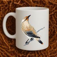 Cedar Waxwing Bird Ornithology Beautiful Songbird Coffee Mug thumb 2