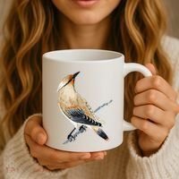 Cedar Waxwing Bird Ornithology Beautiful Songbird Coffee Mug thumb 3