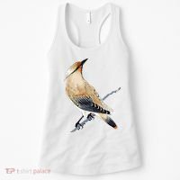 Cedar Waxwing Bird Ornithology Beautiful Songbird Women's Tank Top thumb 0
