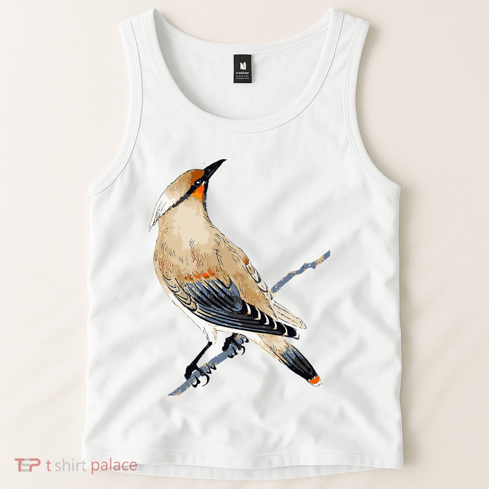 Cedar Waxwing Bird Ornithology Beautiful Songbird Tank Top