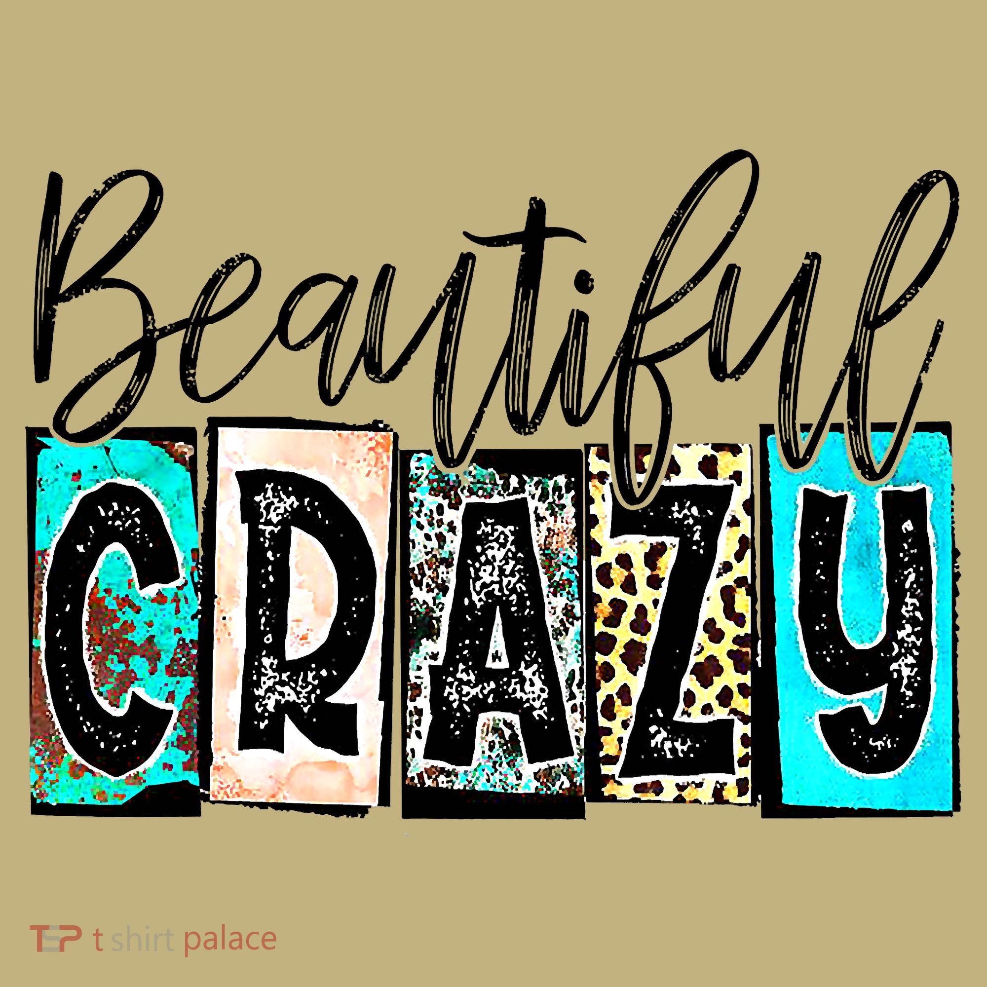 Crazy Women Beautiful Country Music Girl Western Leopard T-Shirt