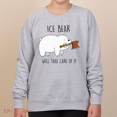 Cn We Bare Bears Ice Bear Will Take Care Of It Women's Sweatshirt