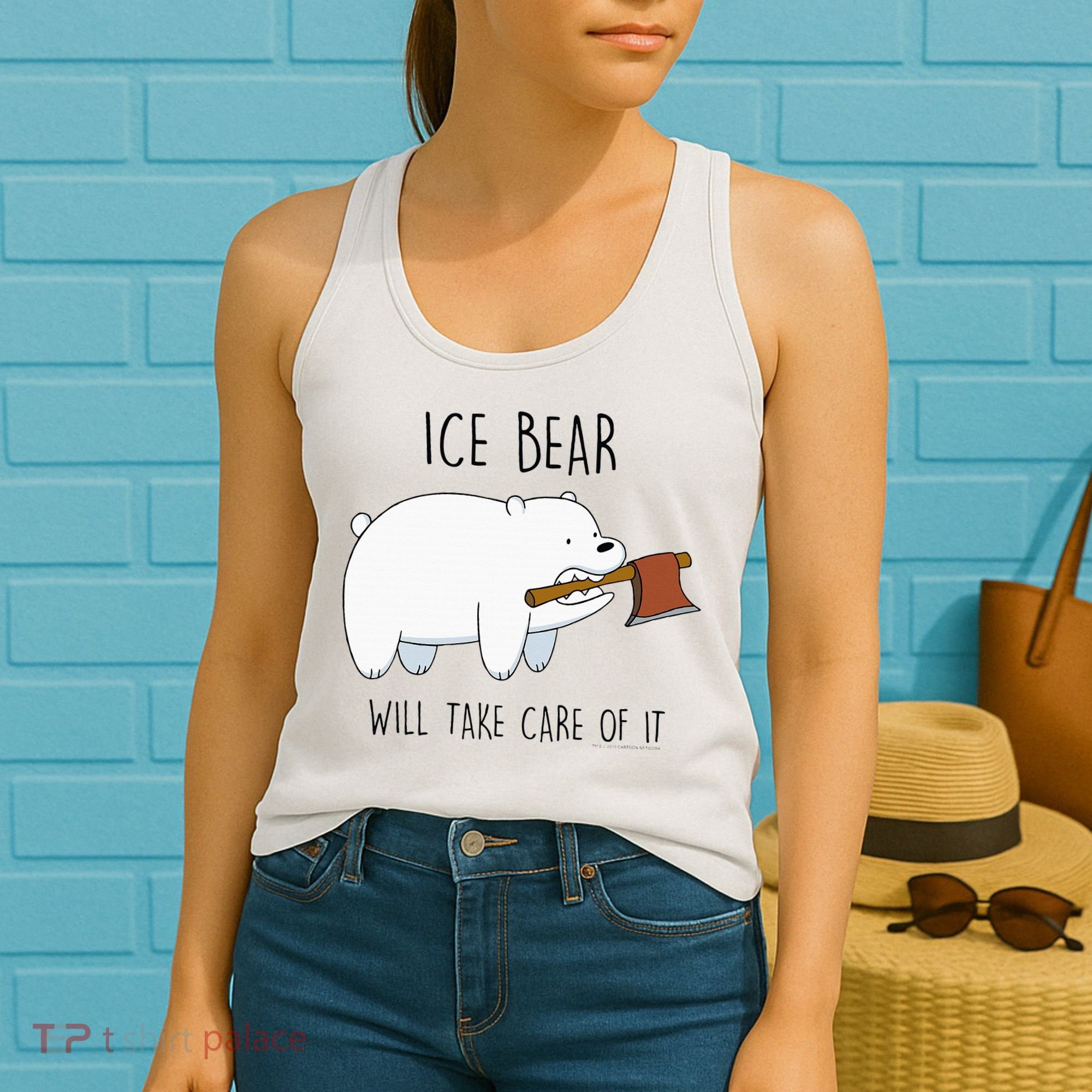 Cn We Bare Bears Ice Bear Will Take Care Of It Women's Tank Top