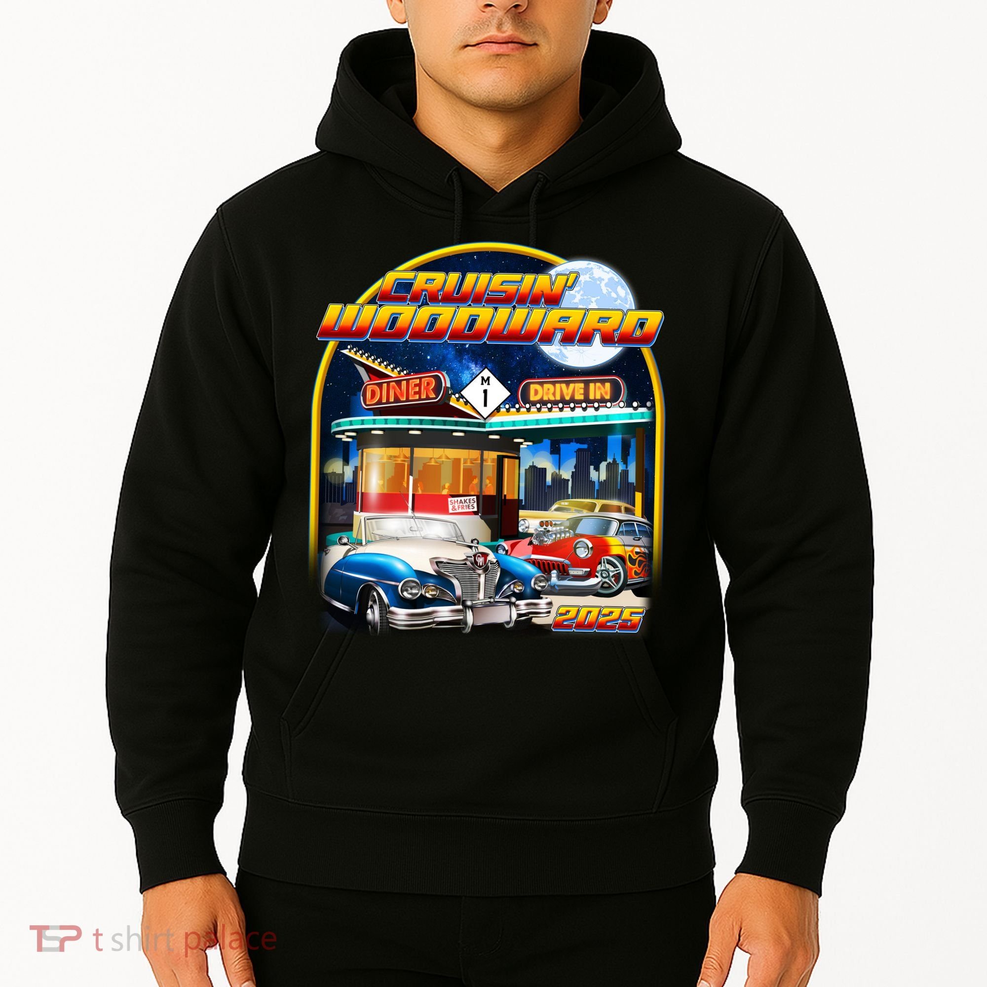 Cruisin Woodward Classic Cars Drive In Diner 2025 Hoodie
