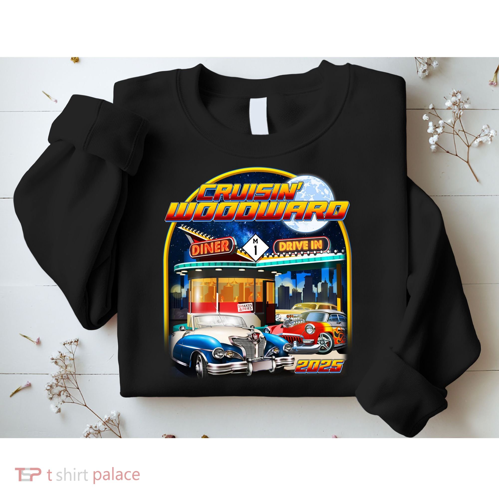 Cruisin Woodward Classic Cars Drive In Diner 2025 Sweatshirt
