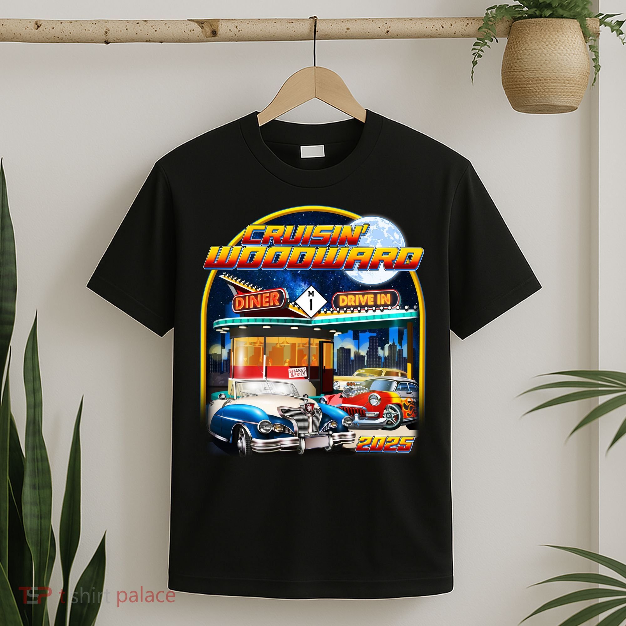 Cruisin Woodward Classic Cars Drive In Diner 2025 T-Shirt