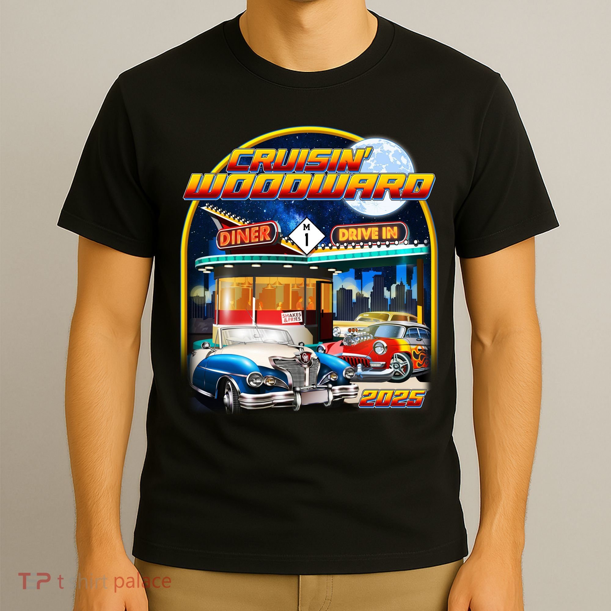 Cruisin Woodward Classic Cars Drive In Diner 2025 T-Shirt