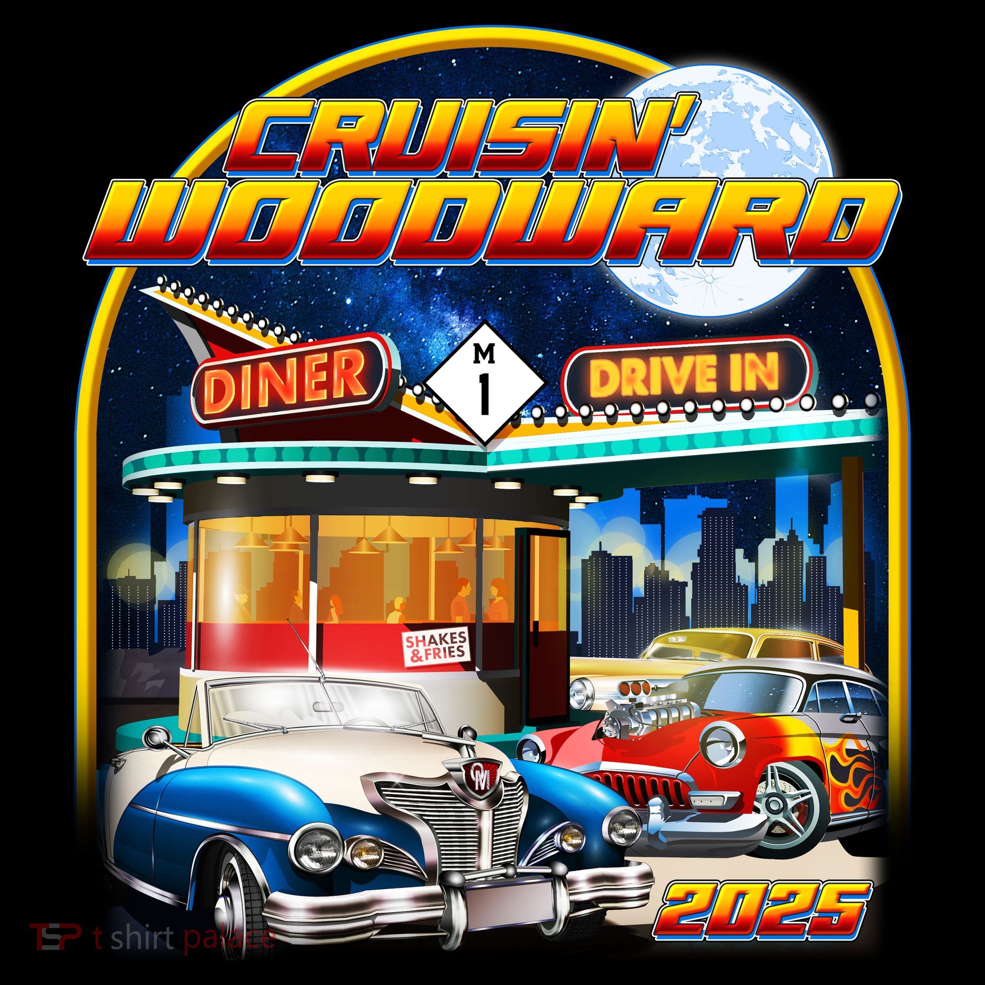 Cruisin Woodward Classic Cars Drive In Diner 2025 Coffee Mug