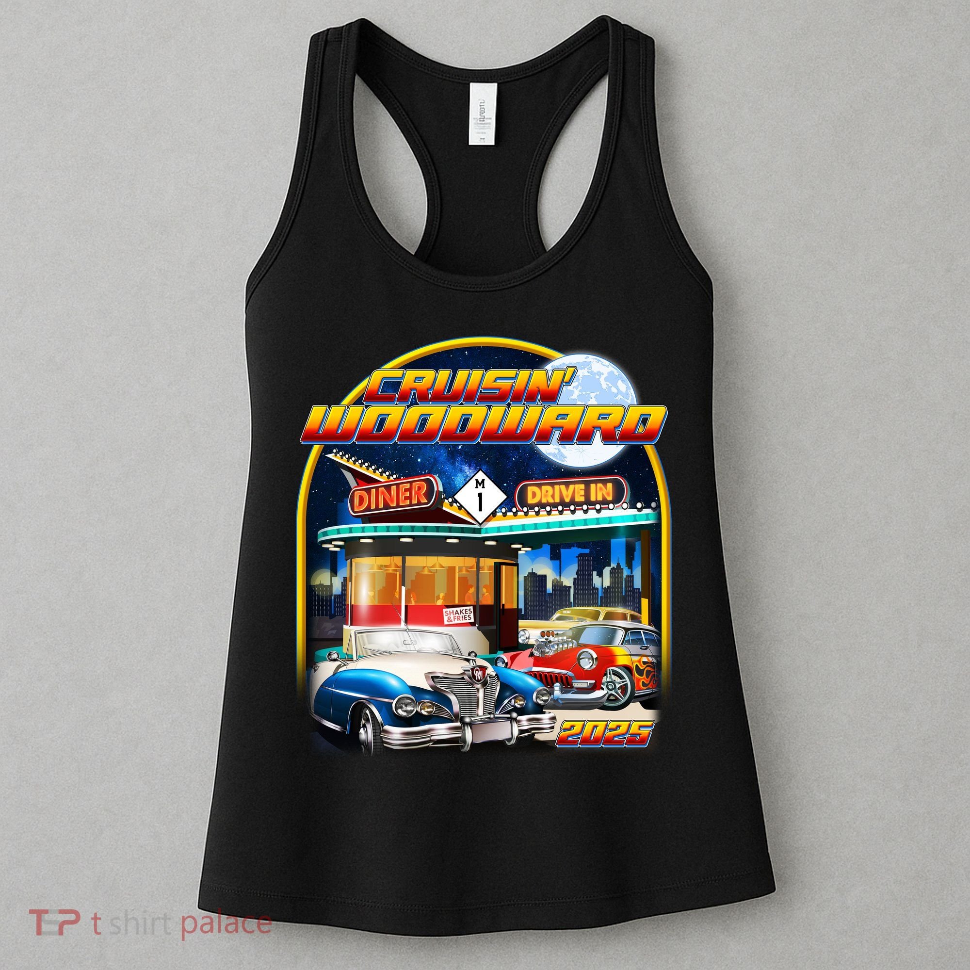 Cruisin Woodward Classic Cars Drive In Diner 2025 Women's Tank Top