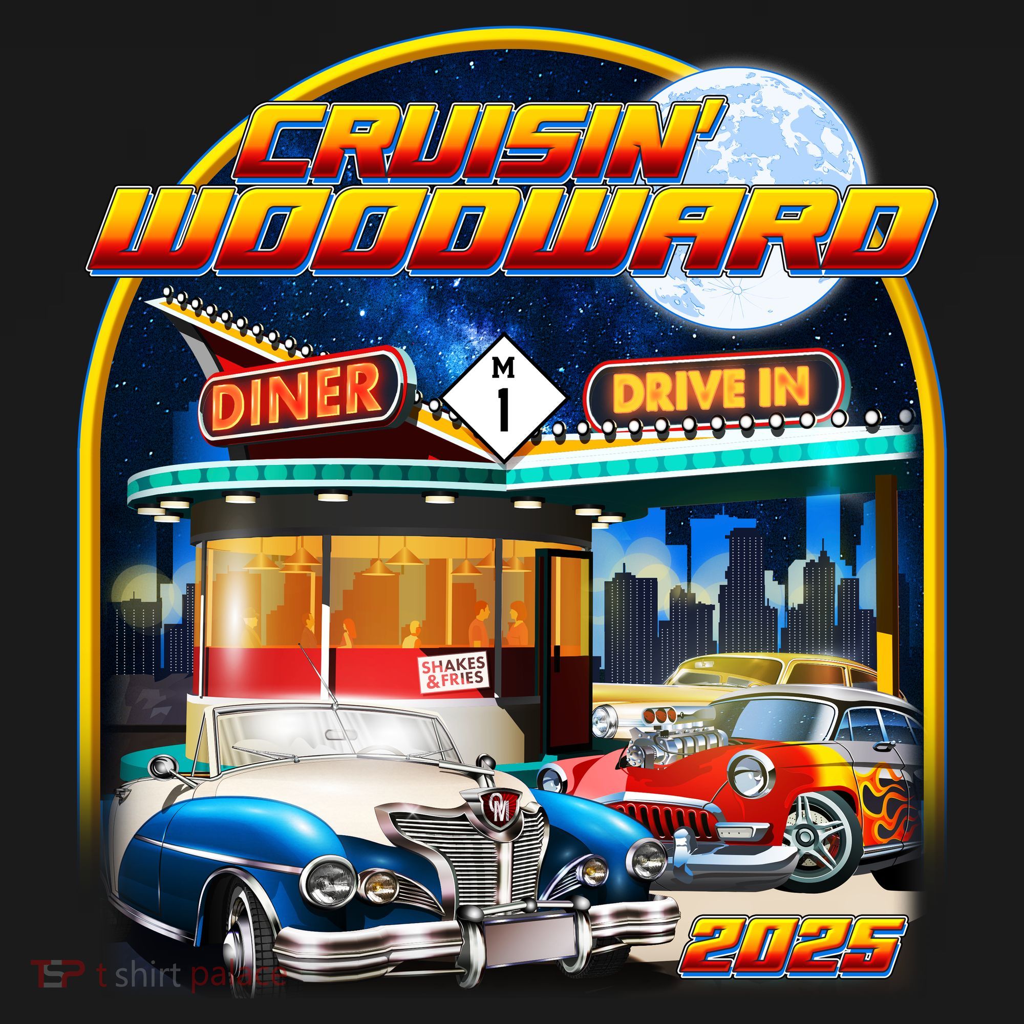 Cruisin Woodward Classic Cars Drive In Diner 2025 Toddler Hoodie