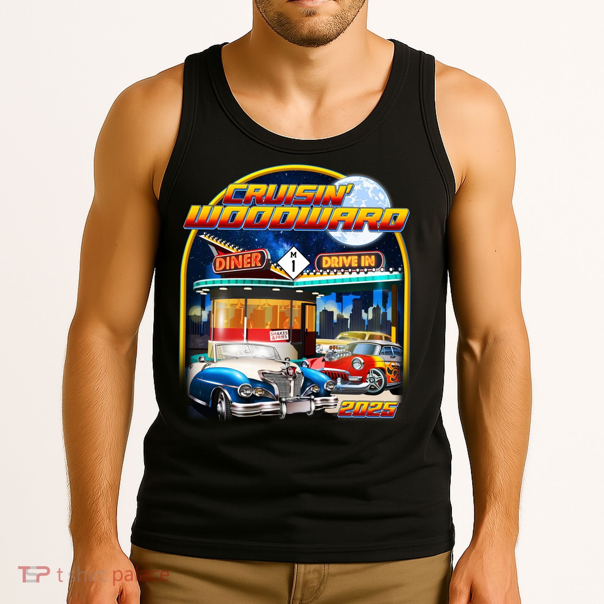 Cruisin Woodward Classic Cars Drive In Diner 2025 Tank Top