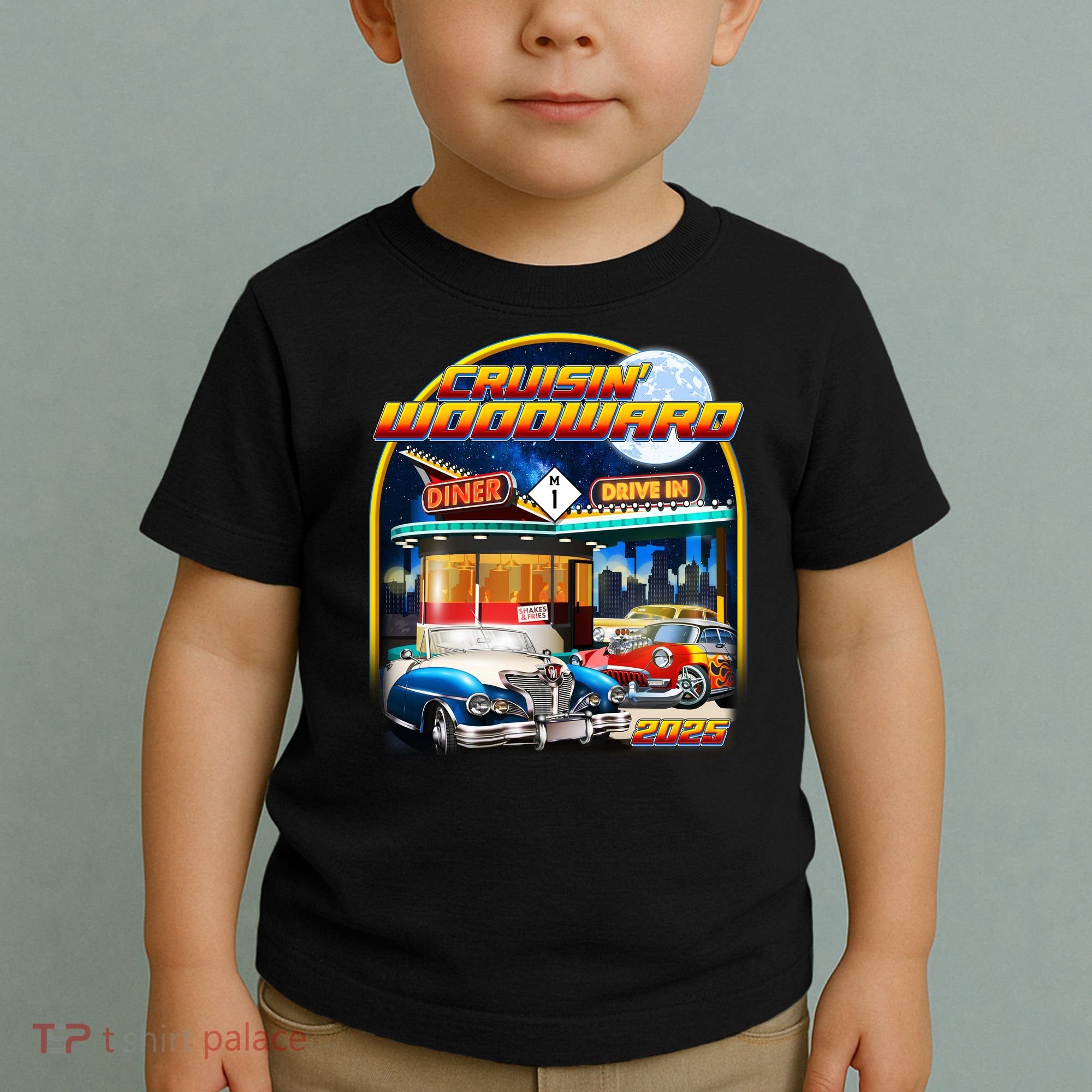 Cruisin Woodward Classic Cars Drive In Diner 2025 Toddler T-Shirt