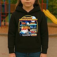 Cruisin Woodward Classic Cars Drive In Diner 2025 Kids Hoodie thumb 3