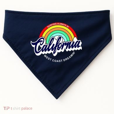 California West Coast Dreamin Retro Rainbow USA-Made Doggie Bandana