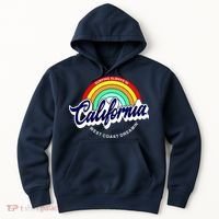 California West Coast Dreamin Retro Rainbow Hoodie thumb 0