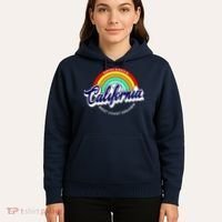 California West Coast Dreamin Retro Rainbow Hoodie thumb 5