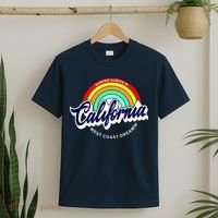 California West Coast Dreamin Retro Rainbow T-Shirt thumb 2