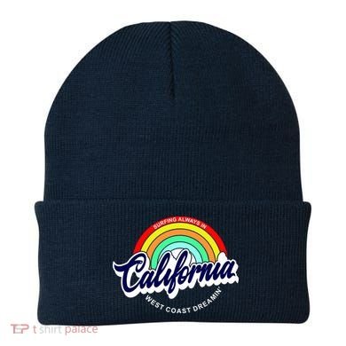 California West Coast Dreamin Retro Rainbow Beanie