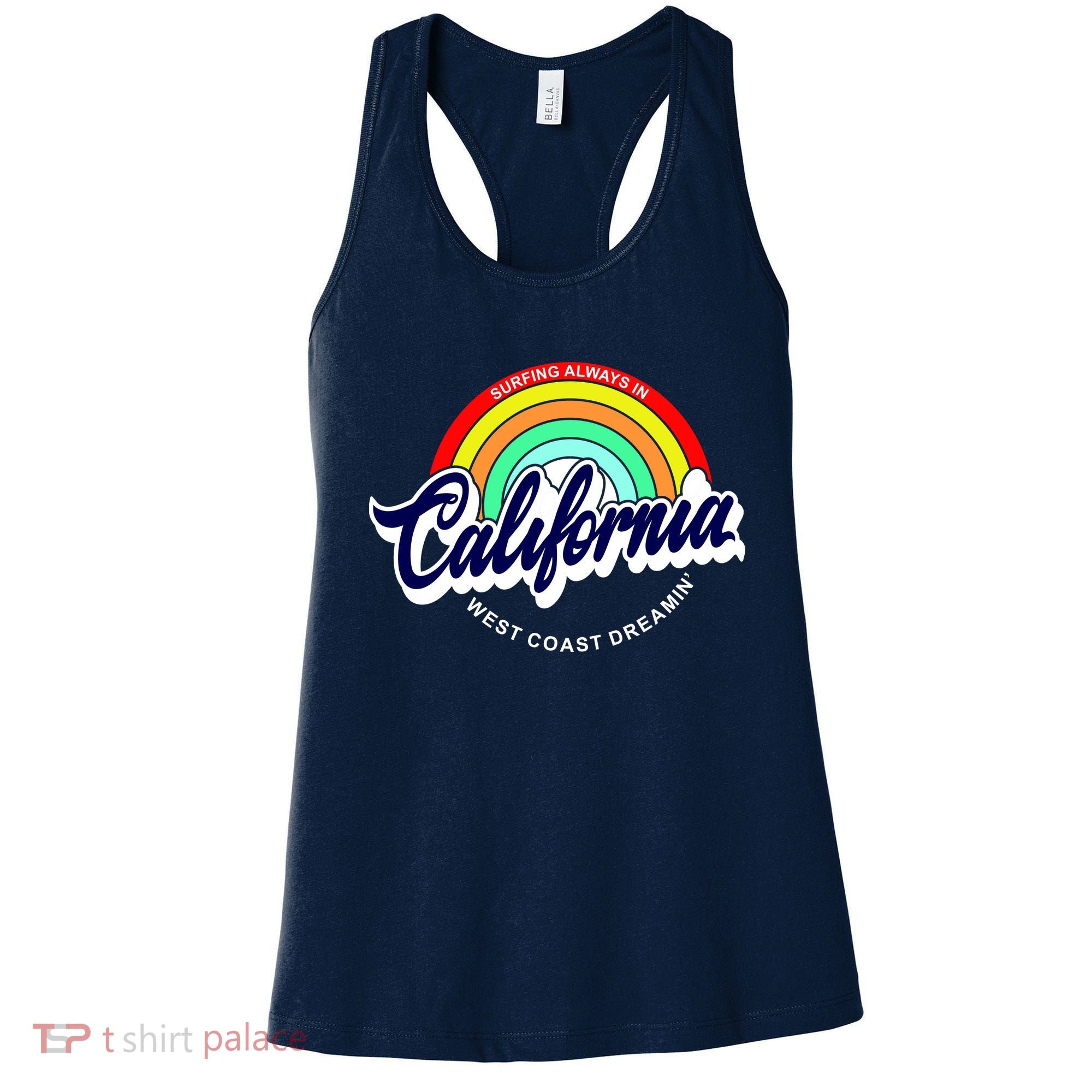 California West Coast Dreamin Retro Rainbow Women's Tank Top