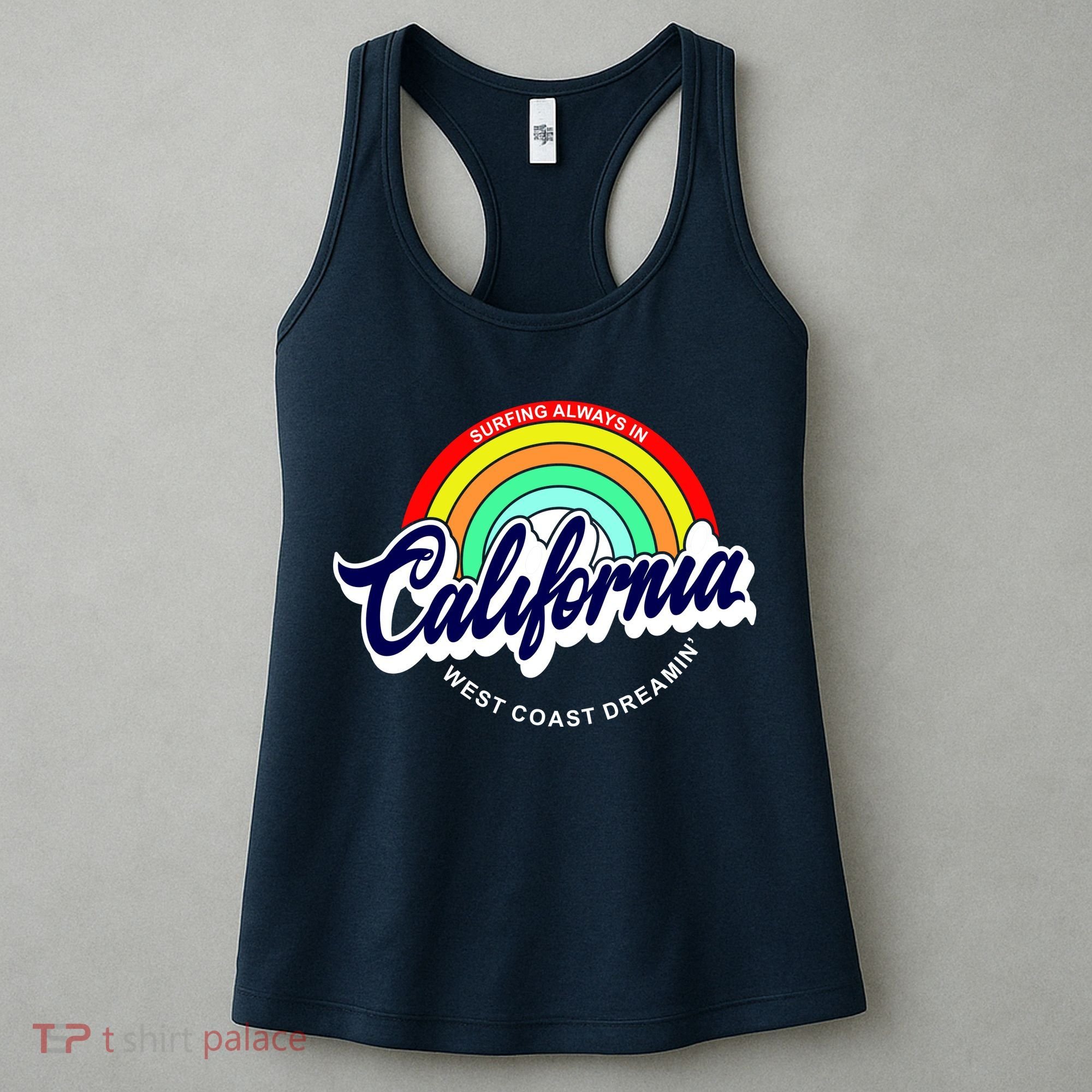 California West Coast Dreamin Retro Rainbow Women's Tank Top