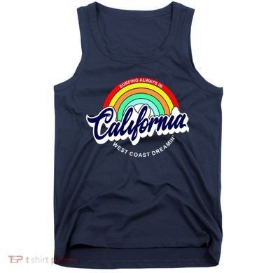 California West Coast Dreamin Retro Rainbow Tank Top
