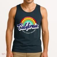 California West Coast Dreamin Retro Rainbow Tank Top thumb 3