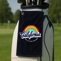 California West Coast Dreamin Retro Rainbow Golf Towel thumb 2