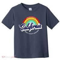 California West Coast Dreamin Retro Rainbow Toddler T-Shirt thumb 0