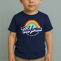 California West Coast Dreamin Retro Rainbow Toddler T-Shirt thumb 2