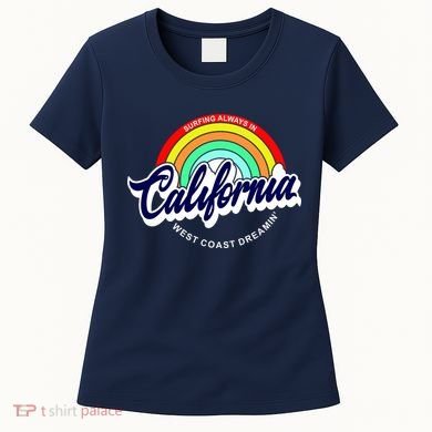 California West Coast Dreamin Retro Rainbow Women's T-Shirt
