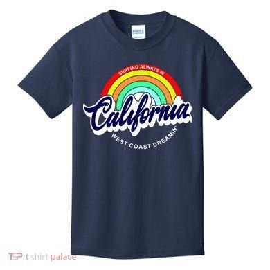 California West Coast Dreamin Retro Rainbow Kids T-Shirt
