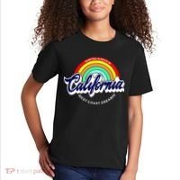 California West Coast Dreamin Retro Rainbow Kids T-Shirt thumb 2