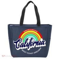 California West Coast Dreamin Retro Rainbow Tote Bag thumb 0