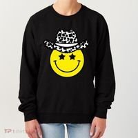 Cute Western Country Cowgirl Hat Star Yellow Smile Face Girl Women's Sweatshirt thumb 0