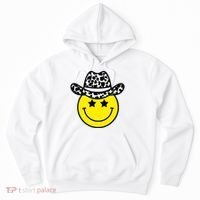Cute Western Country Cowgirl Hat Star Yellow Smile Face Girl Hoodie thumb 0