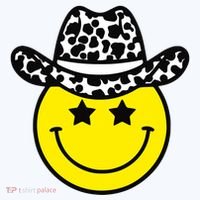 Cute Western Country Cowgirl Hat Star Yellow Smile Face Girl Pajama Set thumb 2