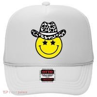 Cute Western Country Cowgirl Hat Star Yellow Smile Face Girl Hat thumb 0