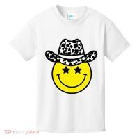 Cute Western Country Cowgirl Hat Star Yellow Smile Face Girl Kids T-Shirt thumb 0