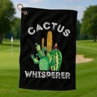 Cactus Whisperer Cacti Gardener Succulent Garden Plants Golf Towel thumb 1