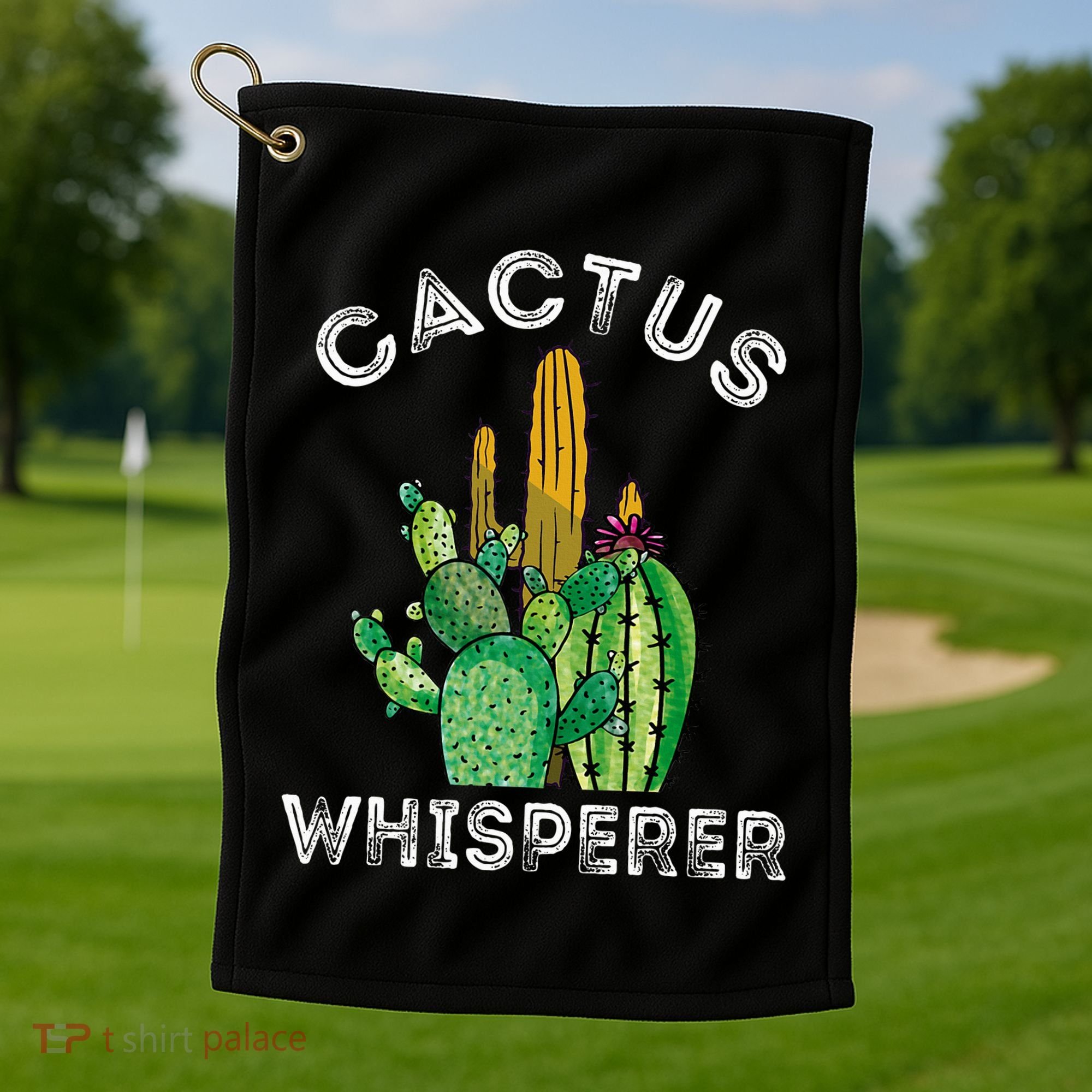Cactus Whisperer Cacti Gardener Succulent Garden Plants Golf Towel