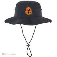 Cute Witch Cat Pumpkin Graveyard Spooky Cat Mom Halloween Bucket Hat thumb 0